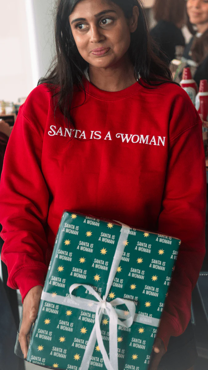 Santa Is A Woman Sweatshirt - Image 3