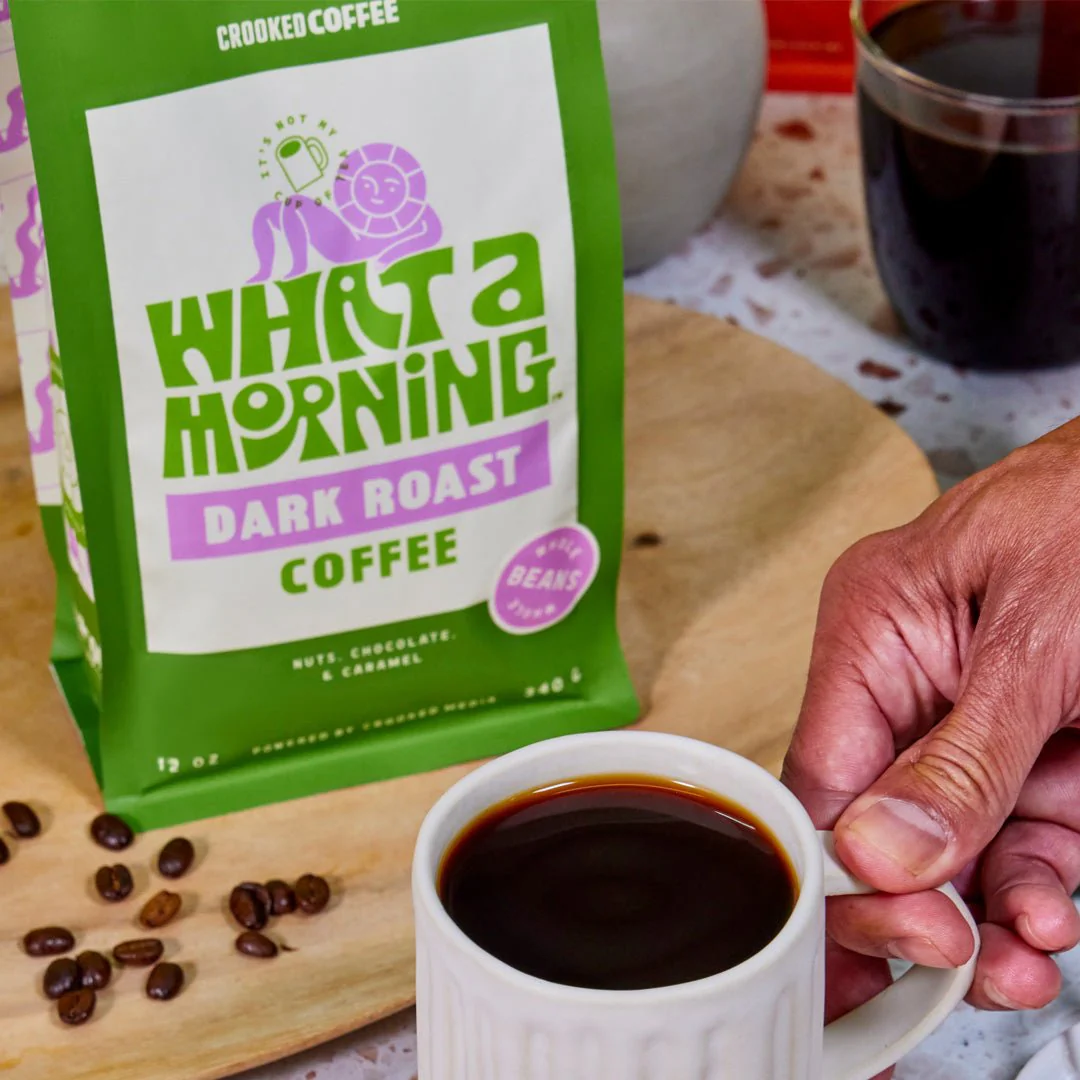 Crooked Coffee What a Morning Dark Roast - Image 3